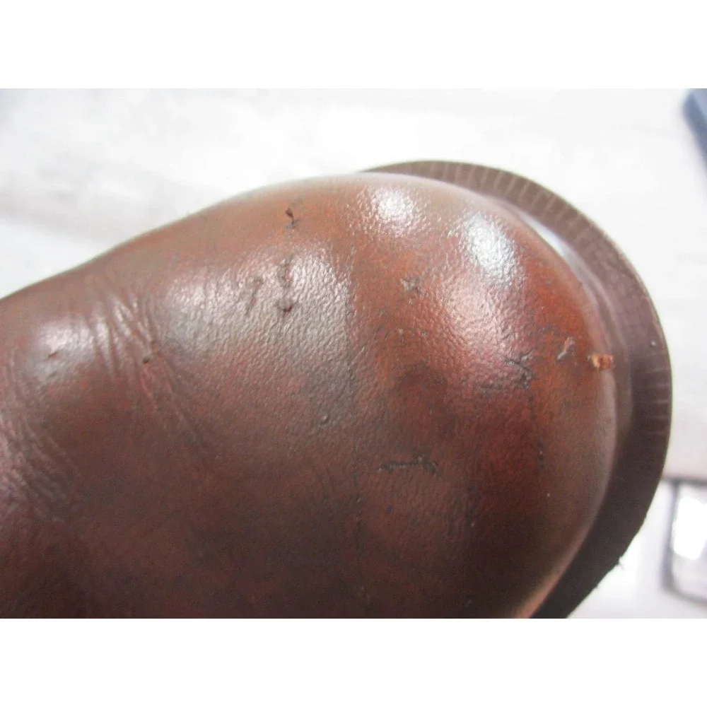 Vtg Dr Martins Monk Strap Shoe Mens Size 8 Brown Made In England Leather